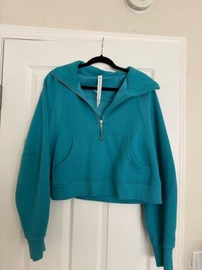 lululemon athletica Teal Half‑Zip Hooded Pullover